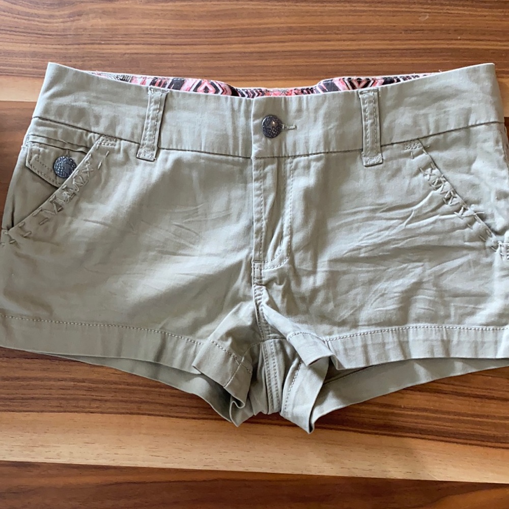 Khaki Jean Shorts